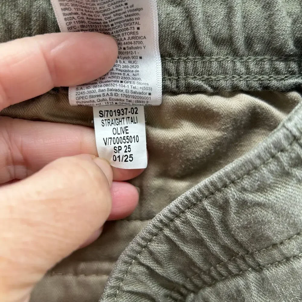 Banana Republic men’s linen blend pants green olive straight XL